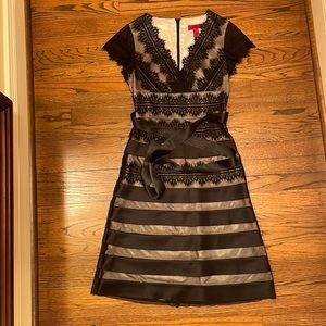 JS Lace black dress with sash